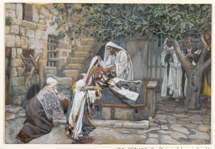 "The Daughter of Jairus (La fille de Zäire)" (1886-1896), by James Tissot (1836-1902). Brooklyn Museum.