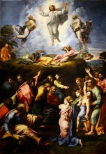 "The Transfiguration" (1516-1520) by Raphael (1483-1520). Pinacoteca Vaticana, Vatican City.