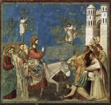 "No. 26 Scenes from the Life of Christ: 10. Entry into Jerusalem" (1304-1306) by Giotto di Bondone (d. 1337), Scrovegni Chapel.