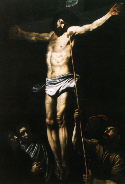 "Crocifissione" (ca. 1610), by Giovanni Battista Caracciolo (Battistello Caracciolo) (1578-1635). Museo di Capidomonte, Naples.