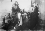 "Entry into Jerusalem; Christ (played by Anton Lang) and John, with donkey; at the Oberammergau passion play, Bavaria, Germany, 1900." Library of Congress.