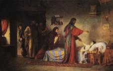 "The Resurrection of Jairus' Daughter" (1871), by Vasily Polenov (1844-1927). Scientific-research Museum of the Russian Academy of Arts.