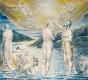 "The Baptism of Christ" (1803) by William Blake (1757-1827), Ashmolean Museum, Oxford. Public Domain.