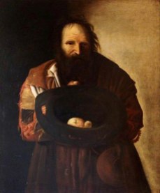 "A Beggar" (1670-1729), after Georges de La Tour (1593-1652). Philipps House, National Trust, UK. Public Domain.