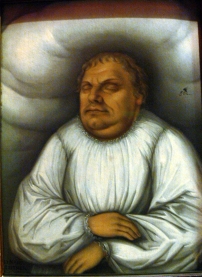 "Martin Luther in his Deathbed" (before 1600), School of Lucas Cranach the Younger (1515-1586). Deutsches Historisches Museum, Berlin. Photographed by Wolfgang Sauber. Creative Commons Attribution-Share Alike 3.0 License.