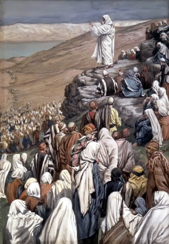 "Jesus Teaching the Beatitudes" (ca. 1886-1896) by James Tissot (1836-1902). The Brooklyn Museum. Public Domain.