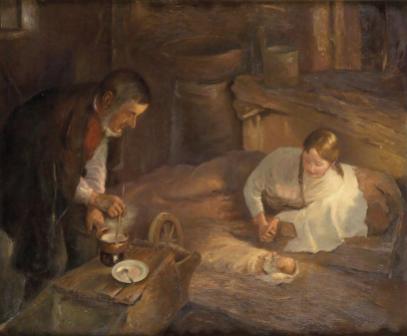 "Heilige Nacht" (1911) by Fritz von Uhde (1848-1911). Public Domain.